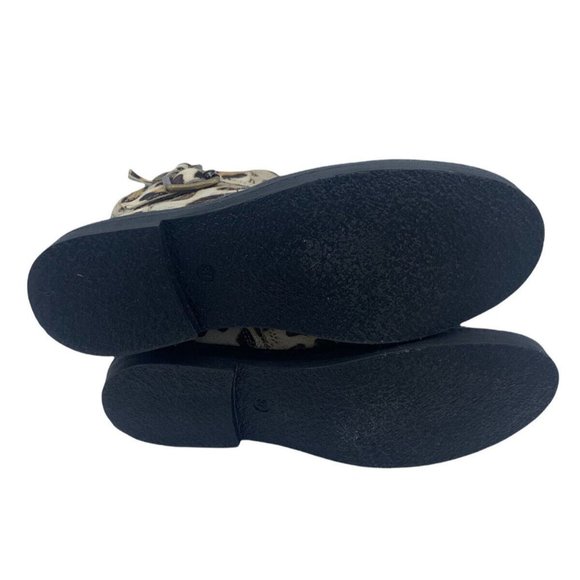 Johnnie b Boden Size 37 (US Size 6)Leather Calf Hair Side Zip Booties, Leopard - Picture 4 of 9